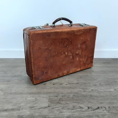 Lot 387 - THREE VINTAGE LEATHER CASES