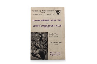 Lot 1583 - DUNFERMLINE ATHLETIC F.C. VS. UJPESTI DOZSA S.C., ECWC PROGRAMME