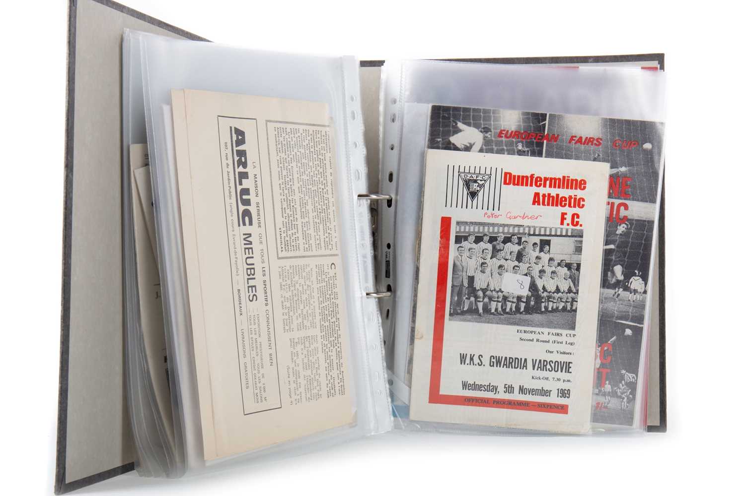 Lot 1584 - DUNFERMLINE ATHLETIC F.C., COLLECTION OF EUROPEAN PROGRAMMES