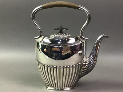 Lot 555 - SILVER PLATED TEA SERVICE