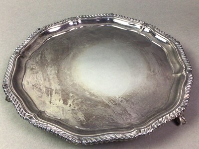 Lot 551 - SILVER PLATER CIRCULAR SALVER