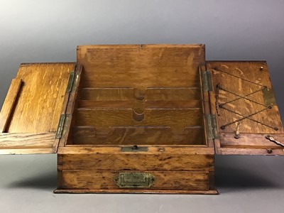 Lot 561 - OAK STATIONARY BOX