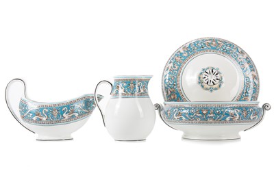 Lot 860 - WEDGWOOD, 'TURQUOISE FLORENTINE' PATTERN PART TEA AND DINNER SERVICE