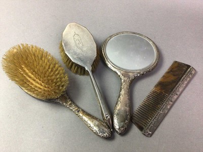 Lot 568 - SILVER DRESSING TABLE SET