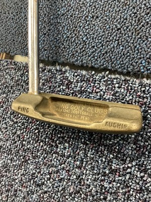 Lot 1592 - SLAZENGER JACK NICKLAUS PING KUSHIN BRONZE PUTTER