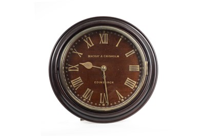 Lot 667 - MACKAY & CHISHOLM, MAHOGANY CASED WALL CLOCK