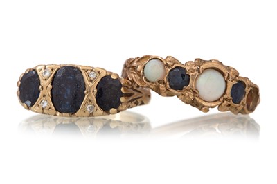 Lot 1258 - TWO SAPPHIRE RINGS