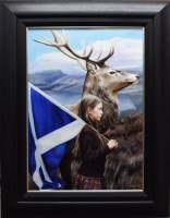 Lot 93 - GERARD BURNS, NORTH SONG oil on canvas, signed...