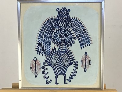 Lot 634 - GROUP OF TEN PAINTINGS ON CLOTH