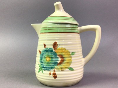 Lot 60 - ART DECO WILKINSON LTD POTTERY JUG WITH COVER