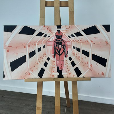 Lot 334 - PAINTING INSPIRED BY 2001: A SPACE ODYSSEY