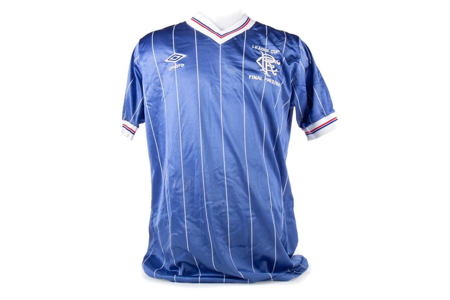 Lot 1595 - JIMMY NICOLL OF RANGERS F.C., SCOTTISH LEAGUE CUP FINAL JERSEY