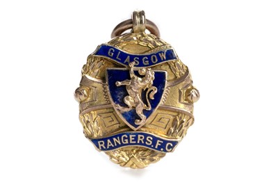 Lot 1598 - THOMAS MUIRHEAD OF RANGERS F.C., SCOTTISH LEAGUE CHAMPIONSHIP GOLD MEDAL