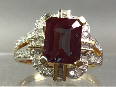 Lot 54 - TWO GEM SET AND DIAMOND RINGS