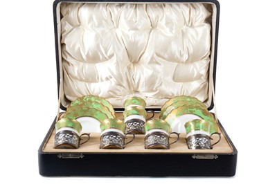 Lot 235A - AYNSLEY, EDWARDIAN DEMITASSE COFFEE SERVICE