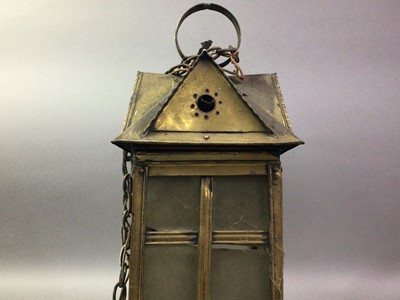 Lot 139 - BRASS HANGING LANTERN