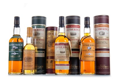 Lot 14 - GLENMORANGIE WOOD FINISH COLLECTION WITH 10 YEAR OLD 35CL