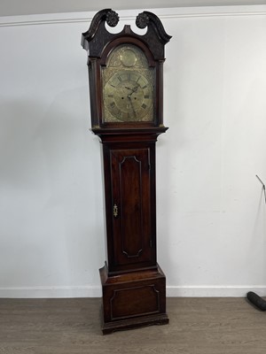 Lot 385A - GEORGE III MAHOGANY LONGCASE CLOCK