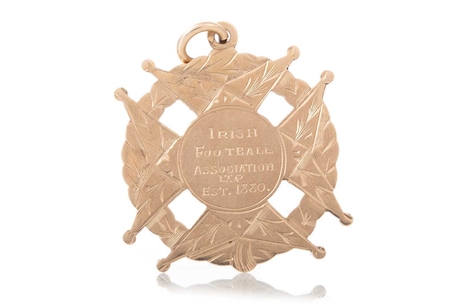 Lot 1606 - J.A. DONNELLY OF LINFIELD F.C., IRISH FOOOTBALL ASSOCIATION GOLD MEDAL