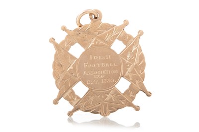 Lot 1606 - J.A. DONNELLY OF LINFIELD F.C., IRISH FOOOTBALL ASSOCIATION GOLD MEDAL