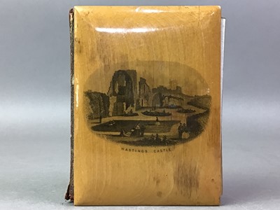 Lot 161 - GROUP OF THREE MAUCHLINE WARE COVERED BOOKS