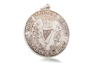 Lot 1617 - IRISH FOOTBALL LEAGUE GOLD CUP FINALIST SILVER MEDAL