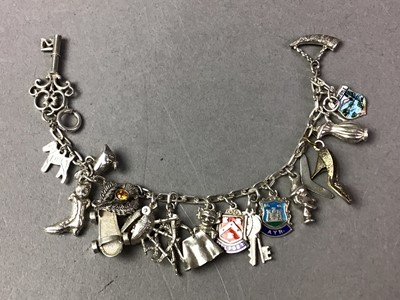 Lot 269 - SILVER CHARM BRACELET