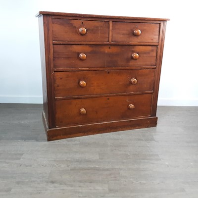 Lot 224 - VICTORIAN PINE CHEST