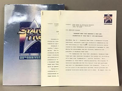 Lot 38A - STAR TREK 1991 25TH ANNIVERSARY EPHEMERA