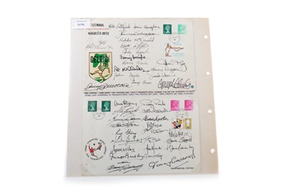 Lot 1696 - CELTIC F.C. VS. MANCHESTER UNITED F.C., JIMMY JOHNSTONE & BOBBY LENNOX TESTIMONIAL SIGNED COVERS