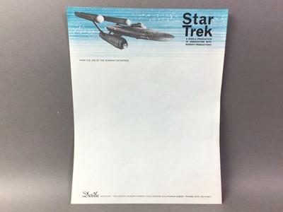 Lot 904 - STAR TREK INTEREST - RARE DESILU STUDIOS LETTERHEAD