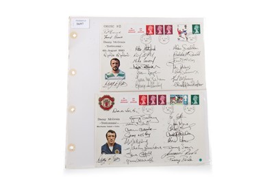 Lot 1697 - CELTIC F.C. VS. MANCHESTER UNITED F.C.,DANNY MCGRAIN TESTIMONIAL SIGNED COVERS