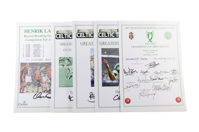 Lot 1700 - CELTIC F.C., SIGNED SHEETS