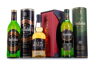 Lot 134 - GLENFIDDICH SPECIAL RESERVE, GLENFIDDICH 12 YEAR OLD AND GLEN MORAY