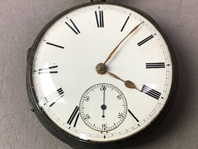 Lot 372 - SILVER CASED OPEN FACED POCKETWATCH