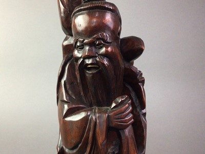 Lot 388 - CHINESE ROOT WOOD LAMP