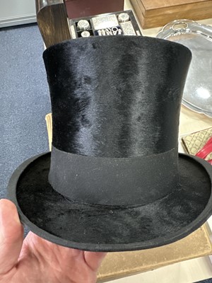 Lot 154 - SCOTT & CO. LTD., BLACK SILK TOP HAT