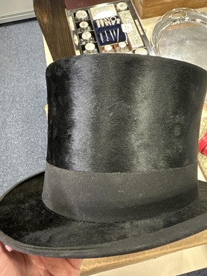 Lot 154 - SCOTT & CO. LTD., BLACK SILK TOP HAT