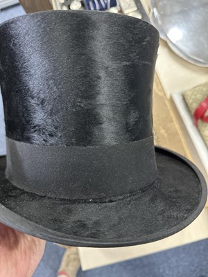 Lot 154 - SCOTT & CO. LTD., BLACK SILK TOP HAT