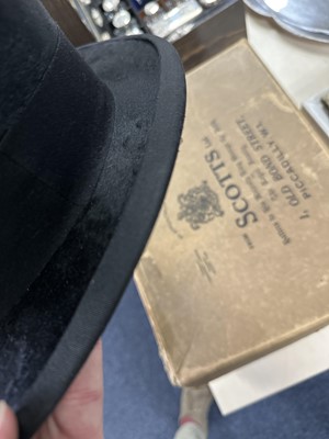 Lot 154 - SCOTT & CO. LTD., BLACK SILK TOP HAT