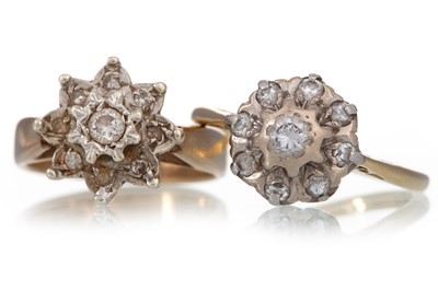 Lot 502 - TWO DIAMOND CLUSTER RINGS
