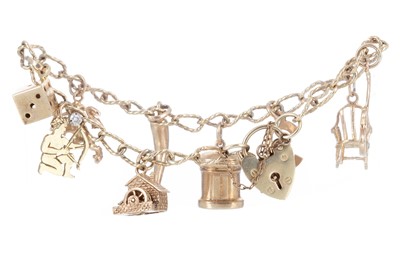 Lot 507 - GOLD CHARM BRACELET