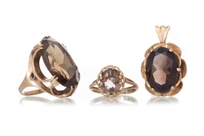 Lot 533 - COLLECTION OF SMOKY QUARTZ JEWELLERY