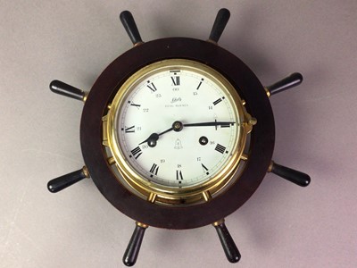 Lot 512 - SCHATZ ROYAL MARINER 8 DAY WHEEL WALL CLOCK