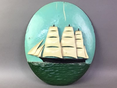 Lot 514 - PAINTED WALL HANGING