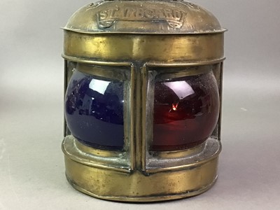 Lot 534 - PAIR OF COPPER SHIPS LANTERNS