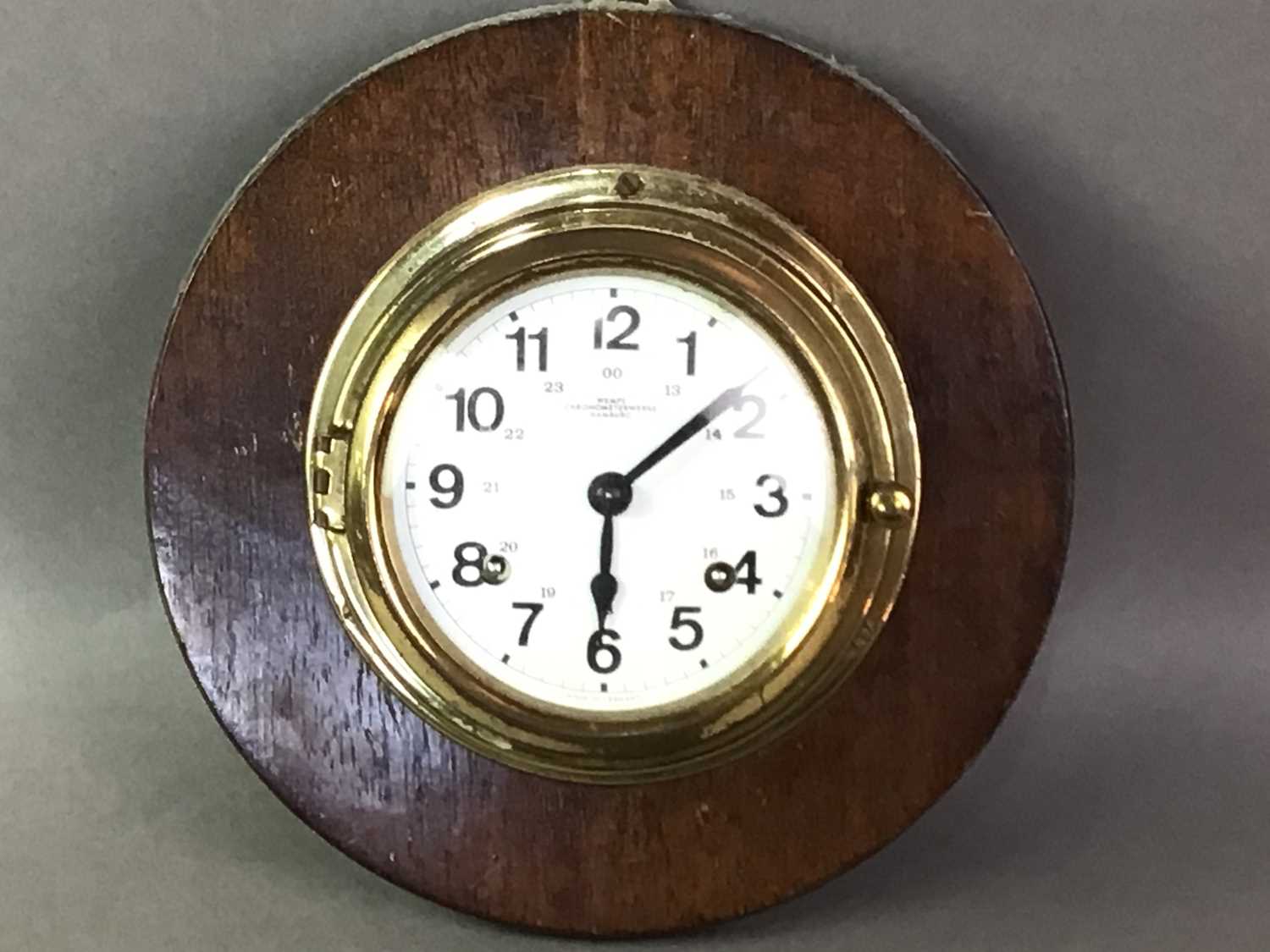 Lot 538 - GERMAN BRASS SHIPS CLOCK