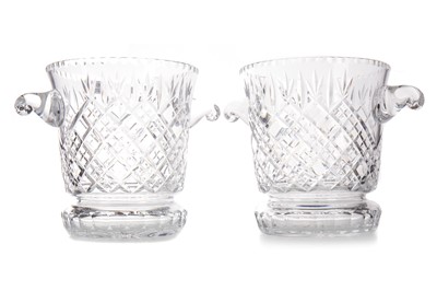 Lot 722 - PAIR OF CRYSTAL CHAMPAGNE BUCKETS