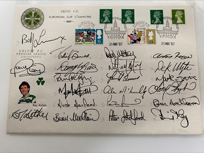 Lot 1697a - CELTIC F.C. VS. MANCHESTER UNITED F.C., ROY AITKEN TESTIMONIAL SIGNED COVERS