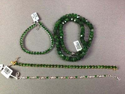 Lot 292 - COLLECTION OF CHROME DIOPSIDE JEWELLERY